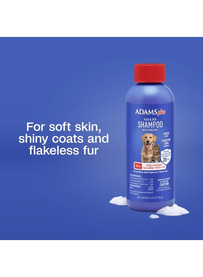 ADAMS Plus Flea & Tick Shampoo with Precor for Cats, Kittens, Dogs & Puppies Over 12 Weeks Of Age |Sensitive Skin Flea Treatment for Dogs & Cats |Kills Adult Fleas, Flea Eggs, Ticks, and Lice |6 Oz - Image 5